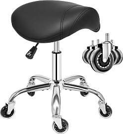 ANWBROAD Sattelhocker mit Rollen 360° Drehhocker