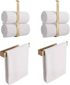Anwicar Handtuchhalter ohne Bohren Set 2 Gold -