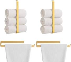 Anwicar Handtuchhalter ohne Bohren Set 2 Gold -