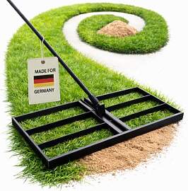 Anwicar Rasen Nivellierungsrechen Edelstahl 60x30