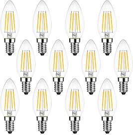 ANWIO E14 Kerze LED Lampe für Kronleuchter, 4W