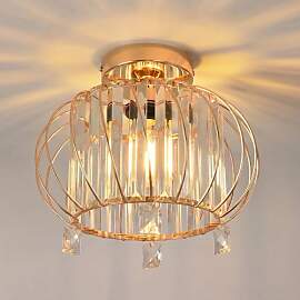 ANWIO Gold Deckenlampe Wohnzimmer, Kristall