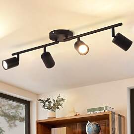 ANWIO LED Deckenleuchte 4 Flammig Schwarz,