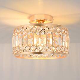 ANWIO LED Kristall Deckenleuchte Gold Φ27CM