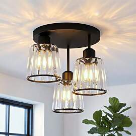 ANWIO Modern Kristall Deckenleuchte, 3-flammig