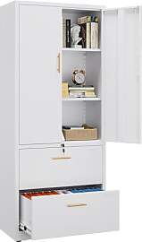 Aobabo Metall -Speicherschrank mit 1 Schublade,