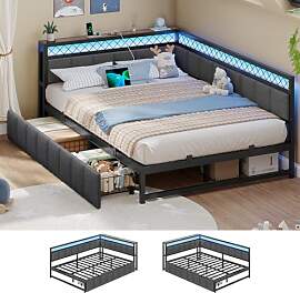 AOGLLATI Polsterbett Schlafsofa 140x200 mit