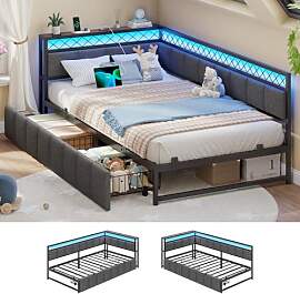 AOGLLATI Polsterbett Schlafsofa 90x200 mit