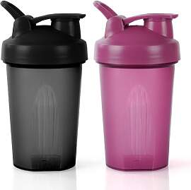 AOGOE Protein Shaker, 400ml Eiweiß Shaker,