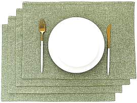 AOKSUNOVA Platzset Grün Tischset Platzdeckchen