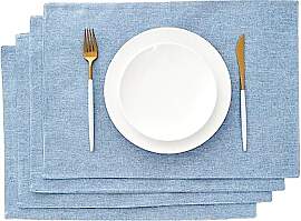 AOKSUNOVA Platzset Stoff Hellblau Platzdeckchen