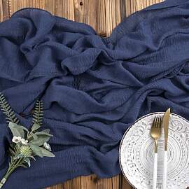 AOKSUNOVA Tischläufer Blau,Hochzeit Tischläufer