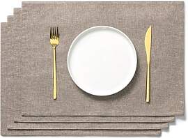 AOKSUNOVA Tischset Braun 4er Set Platzset