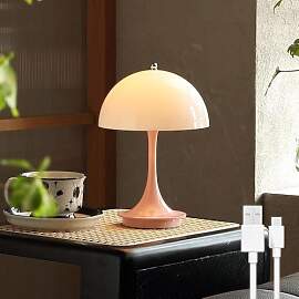 AoLa LED Tischlampe Kabellos Pilz, Akku