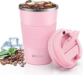 Aolieh Thermobecher 380 ml, Kaffeebecher to Go aus 