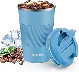 Aolieh Thermobecher 380 ml, Kaffeebecher to Go aus 