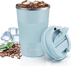 Aolieh Thermobecher 380 ml, Kaffeebecher to Go aus 