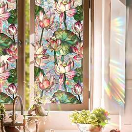 Aomkmi Buntglas-Fensterfolie, UV-beständig,