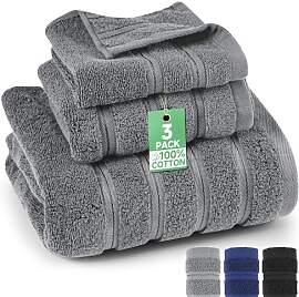 Aonext Handtücher Set Baumwolle – 3-teiliges