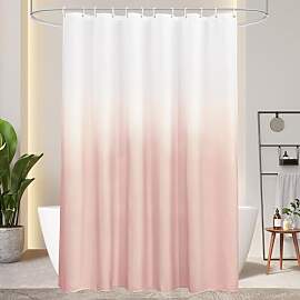 AooHome Duschvorhang 180X200cm Textil, Rosa