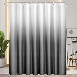 AooHome Duschvorhang 240X200cm Textil, Grau
