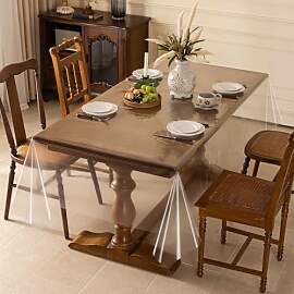 AooHome Tischdecke Transparent 130X160cm,