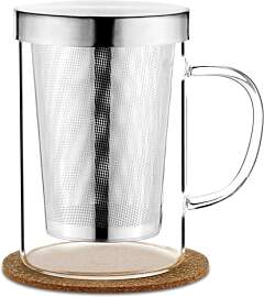 AOOTE Glas Teetasse mit Sieb,500ml Teeglas mit