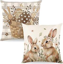AOOTUERL Kissenbezug Ostern, 2 Stück Kissenbezug