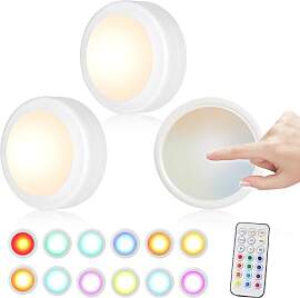 Aoreun Unterbauleuchten, 3pcs RGB Kabellose