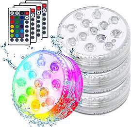Aoreun Unterwasser LED Licht, 4 Stück