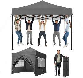 Aoxun Faltpavillon 3x3m Wasserdicht Stabil, Pop Up 