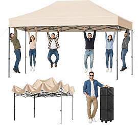 Aoxun Faltpavillon 3x4,5m Wasserdicht Stabil, Pop