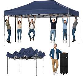 Aoxun Faltpavillon 3x4,5m Wasserdicht Stabil, Pop