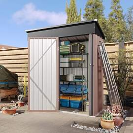 Aoxun Gartenhaus mit Standfuß, Metallschuppen mit 
