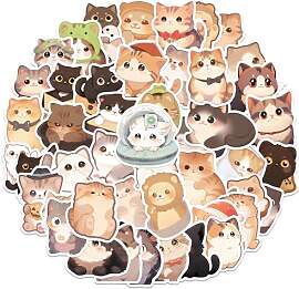 AOZUO Niedliche Katzen-Aufkleber,