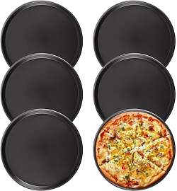 APACALI 6 Stück Pizzablech Rund 30 cm, Pizzablech 