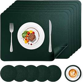 APLKER Tischset Leder 6er Set - Kunstleder