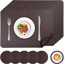 APLKER Tischset Leder 6er Set - Kunstleder