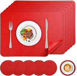 APLKER Tischset Leder 6er Set - Kunstleder