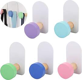 APOMOONS Bunte Wandhaken,5 Stück Handtuchhaken