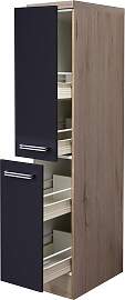 Apothekerschrank Anthrazit/Eiche