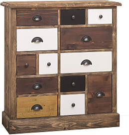 Apothekerschrank in Landhausoptik - Eichenplatte