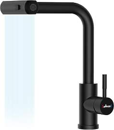 APPASO Wasserhahn Küche Schwarz Wasserfall,