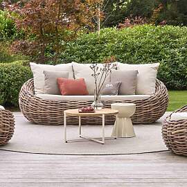 Apple Bee Cocoon Gartenloungesofa Polyrattan/Bee