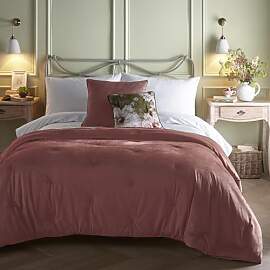 Appletree Heritage Tagesdecke aus Samt, Rosa, 100% 