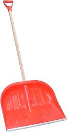 Aqbau® Schneeschaufel Rot mit Alukante –