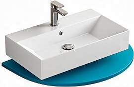 Aqua Bagno Waschbecken 60 cm eckig, Keramik