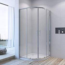 AQUABATOS® Duschkabine 90x90 cm halbrund