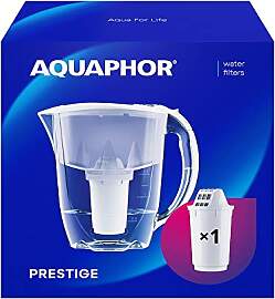 AQUAPHOR Wasserfilter Kanne Prestige Weiß inkl. 1 