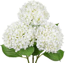 Arborus Fake Hortensie Weiße Kunsthortensie Stiel 